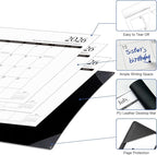 Gannyfer Desk Calendar 2026 with Desktop Mat, Simplified Large 22" x 17" Desktop Pad Calendar, 18 Month Desk Calendar 2026-2027, Use Jan 2026 to Jun 2027, Office Supplies Perfect for Home School and Office - Black