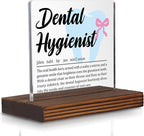 Dental Hygienist Gift Desk Decor Sign, Appreciation Plaque for Oral Health Professionals, Dental Office Recognition Week Thank You Present PA059