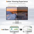 Mamol 34 Inch Curved Computer Privacy Screen Filter for 21:9 Aspect Ratio Widescreen Monitor - Anti Glare Blue Light Filter, Removable Computer Monitor Privacy Shield, Anti-Scratch Screen Protector