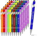 Greengines 50 Pieces Inspirational Pens, Motivational Ballpoint Pen with Stylus Tip Funny Ink Pens Bulk Inspirational Gifts for Women Coworkers Office Supplies Black Ink