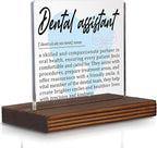 Dental Assistant Gifts, Thank You Desk Sign for Dental Office Staff, Appreciation Plaque for Oral Health Professionals, Graduation Recognition Decor for Dental Teams PA038