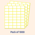 1000 Pack, 0.5" x 0.75" - White Labels Stickers for Writing, Price Stickers
