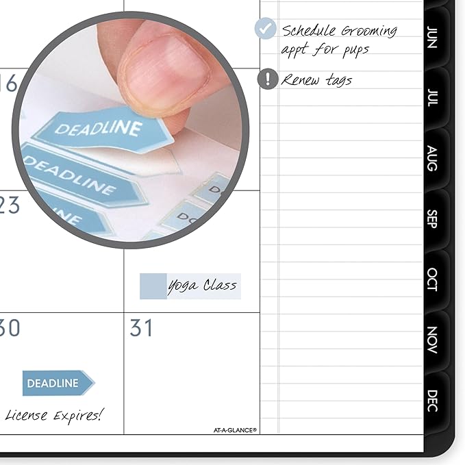 AT-A-GLANCE 2026 Planner, Monthly, 9" x 11", Large, Contemporary Lite, Black (7026XL0526)