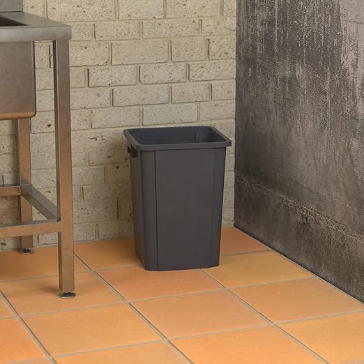 Krollen Industrial 19 Gallon Grey Square Commercial Trash Can