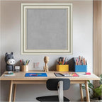 Amanti Art Silver Framed Magnetic Board 26x26 Medium Vision Board for use with Magnets, 100% Metal Sheet to Display Items as Office Decor or for Home Organization in mudroom, Kitchen or Kids Room