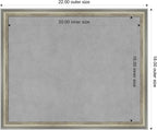 Amanti Art Silver Framed Magnetic Board 18x22 Small Vision Board for use with Magnets, 100% Metal Sheet to Display Items as Office Decor or for Home Organization in mudroom, Kitchen or Kids Room