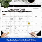 COMIX 2026 Large Desk Calendar -12 Months 22" x 17" Wall Calendar from Jan 2026 to Dec 2026, Large Monthly Planner with Holiday for Home, School, or Office Organization