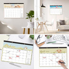 EaseForm 24 Month Desk Calendar 2026-2027, Runs from January 2026 to December 2027, Large 17"x12" Desktop/Wall Monthly Calendar, 2 Year Academic Calendar with Note & To Do for Home, School or office
