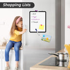 VUSIGN Small White Board Dry Erase, 11''x14'' Magnetic Dry Erase Board, Mini Whiteboard with Markers for Students, Fridge, Wall, Locker, Black
