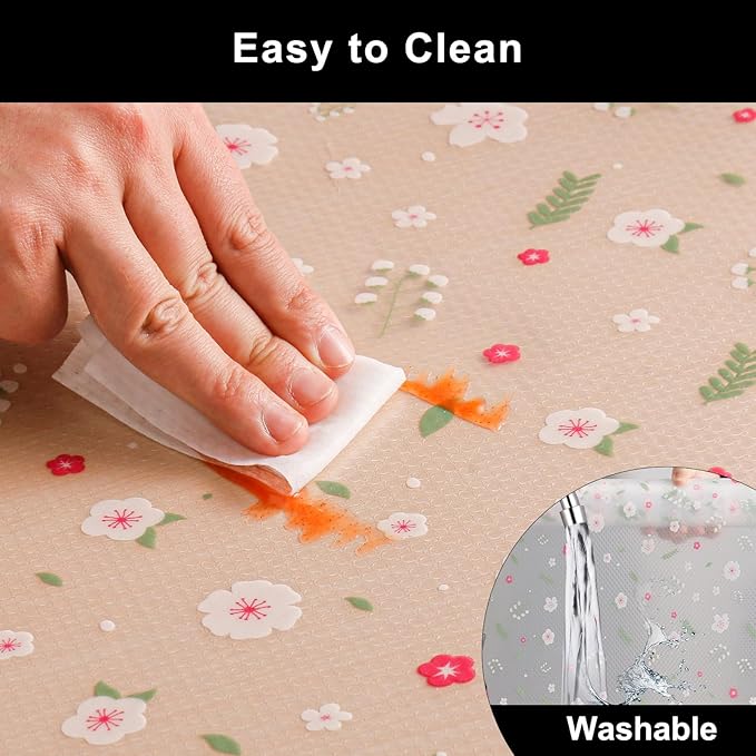 Cooyes Shelf Liner – Premium Non-Adhesive Cabinet & Drawer Liner for Kitchen – Waterproof Shelf Paper with Modern Pattern – Durable EVA Cabinet Mat – Easy to Cut (17.5" W x 360" L)