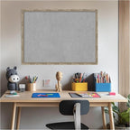 Amanti Art Silver Framed Magnetic Board 22x30 Medium Vision Board for use with Magnets, 100% Metal Sheet to Display Items as Office Decor or for Home Organization in mudroom, Kitchen or Kids Room