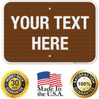 Custom Sign, Personalized Metal Signs, Customize for Business, Workplace, Home, Airbnb, Delivery Brown Signs, 12x18 Inches, 3M EGP Reflective .063 Aluminum, Fade Resistant, Made in USA by Sigo Signs