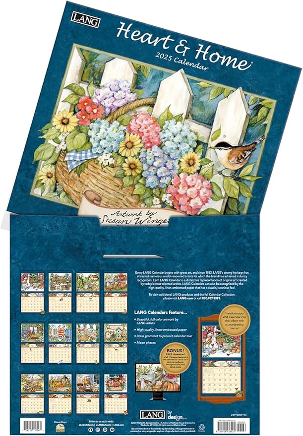 Lang, Heart and Home by Susan Winget 2025 Wall Calendar
