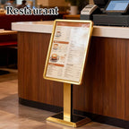 lesolar Display Menu Stand, 21x29 Inch Heavy Duty Aluminum Pedestal Sign Holder, Adjustable Floor Standing Sign Holder for Vertical and Horizontal View Display for Malls, Schools, Restaurants