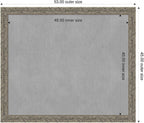 Amanti Art Silver Framed Magnetic Board 45x53 Oversize Vision Board for use with Magnets, 100% Metal Sheet to Display Items as Office Decor or for Home Organization in mudroom, Kitchen or Kids Room