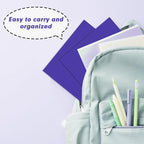 Two Pocket Folders, RAZCC 50 Pack 2 Pocket Folders Fit Letter Size Paper, Paper Folders with Pockets for School Office Business Home (Purple)