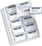 Threshold Visitor Badge Sign-in Book (500 Badges) | Name Tag Stickers | Hospital, Office, & Secretary Supplies | School Visitor Passes | Visiting Tag for Hospital | Visitor Badges