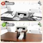 Label Holder for Thermal Printer,Sticker Rolls and Fan-fold Dispenser Holder,Wooden Label Holder for Shipping Label Printer,Office Accessories for Home,Small Business,Warehouse (Retro Color)
