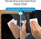 iCloth Large Screen Cleaning Wipes for Electronics, Lint-Free and Streak-Free, Fast-Drying, Removes Dust, Fingerprints, and Smudges (100 Wipes)