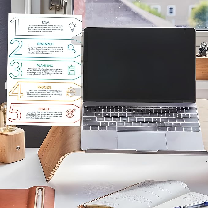 Keenjorika 2PCS Multifunctionnal Monitor Documents Holder, Clear Acrylic Board with Clips, Desktop Message Board for Office with Sticky Note,Monitor Documents Holder (Grey)