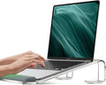 JCZT Clear Acrylic Laptop Stand for Desk, with Wrist Rest, Ergonomic Detachable Mount Compatible with 10-17'' All Laptops Such as MacBook Air Pro/HP/Dell/Lenovo
