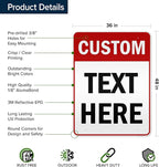 Custom Sign, Custom Sign for Business, Indoor/Outdoor use. 36x48 Inches, Reflective, Rust Free DiBound, Fade Resistant, Made in USA by My Sign Center (Header)