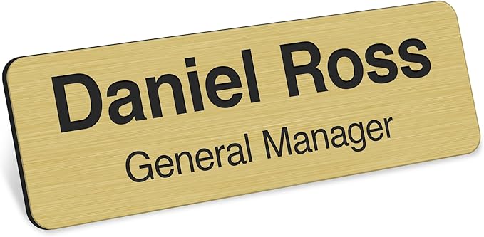 Custom Engraved Name Tags, Magnetic Tags, Personalized Name Tags, 1" x 3", Durable Engravable Impact Acrylic Material, Made in the USA by My Sign Center (Classic Rectangle)