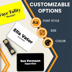 Magnet Me Up Custom Printed Magnetic Name Tag Badge - Text Only, 2x3 inch, Full-Color Customizable Identification Label, for Schools, Offices, Businesses, Made in USA