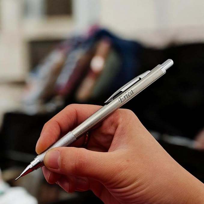 ELMA VADA STUDIO Custom Engraved Mechanical Pencil Set – Personalized 0.7mm & 2.0mm Refillable Drafting Tools – Gift for Architects, Engineers, Students, Designers, Graduation (Pencils Set Engraved)