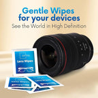 Lens Wipes for Eyeglasses - Pre-moistened Eyeglass Lens Cleaning Wipes - 500 Lens Wipes Individually Wrapped Sracth-Free Streak-Free Eye Glasses Wipes Lens Cleaner for Sunglass & Camera Lens