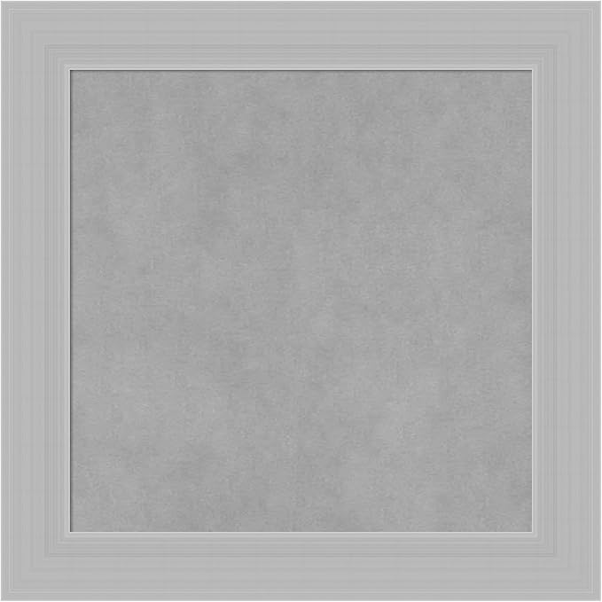 Amanti Art Silver Framed Magnetic Board 20x20 Small Vision Board for use with Magnets, 100% Metal Sheet to Display Items as Office Decor or for Home Organization in mudroom, Kitchen or Kids Room