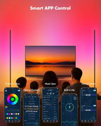 Vexinat Corner Floor Lamp - 2 Pack LED Corner Lamp with App/Remote/Button Control, Smart LED Floor Lamp with Music Sync and 16 Million Colors, Color Changing Standing Lamp for Living Room, Bedroom