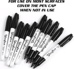 Yocfon Permanent Markers, 72 Count Black Permanent Markers Set, Fine Tip, Waterproof Markers, Works On Plastic, Wood, Stone And Metal For Doodling, Marking