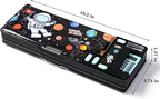 Pop Up Multifunction Pencil Case, Cute Cartoon Pen Box Organizer Stationery with Calculators, Sharpener, Schedule, School Supplies, Best Birthday Gifts for Kids Teens (Black)
