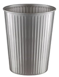 Monarch Abode Metal Bathroom Trash Can – Waste Basket for Bedroom, Office Desk, & Dorm, Handcrafted Ridge Embossed, Durable Decorative Pewter Small Trash Can Bathroom Garbage Bin Wastebasket