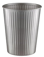 Monarch Abode Metal Bathroom Trash Can – Waste Basket for Bedroom, Office Desk, & Dorm, Handcrafted Ridge Embossed, Durable Decorative Pewter Small Trash Can Bathroom Garbage Bin Wastebasket