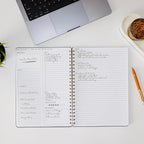 Merely Home Undated Daily Planner | 8.25” x 11.75” To Do List Notebook | Work Productivity ADHD Organizer | Men and Women Planner | College Supplies | Navy | Portrait Layout