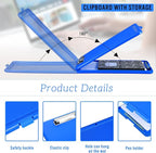 Ireer 12 Pcs Plastic Clipboard with Storage Heavy Duty Portable Writing Boards for 150 Sheet A4 Paper with Pen Holder Large Capacity Clipboards for Nurse Teacher Student Classroom Office(Blue)