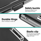 7 Pack Clipboard with Storage, High Capacity Storage Clipboard 8.5 x 11 with Pen Holder, Letter / A4 Size, Inner Plastic Folder Attached for Teacher Office Home, Size 13.4 x 9.4 x 0.9 in, Black