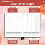 Panda Planner Pro 2026 - A4 6 Month Daily, Weekly & Monthly Planner for Productivity – Large 8.5x11 Undated Day Planner, Goal Planner, Project Organizer & Habit Tracker Notebook – Orange