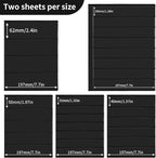 120 Pockets Stamp Album - Mixed Sizes Double-side Pages Artificial Leather Postage Stamp Holder Storage Book for Currency Banknotes Paper Folding Money Bills Documents Collection Black AS03MX1BK