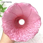 Bieye LS65 Lily Flower Blown Glass Lampshade (Red Pink, Opening I.D. 1.26" x O.D. 1.5")