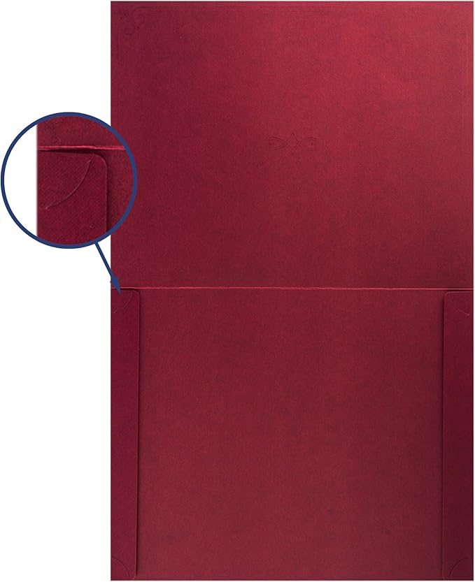 Certificate Holders, 25-Pack Certificate Covers for Letter Size 8.5 x 11 Inch Paper, Certificate Folders, Red, 9 x 11.5 Inches
