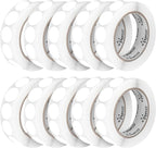 Perco White 1-Inch Perforated Circle Dot Sticker Labels — 10 Rolls, 10,000 Round Stickers — with Permanent Adhesive for Inventory Management, Color Coding, Garage Sales, Crafts—Made in USA