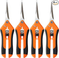 BEoffer 4 Pack Pruning Shears, 6.5 Inch Garden Scissors Gardening Hand Pruning Snips with Straight Stainless Steel Precision Blades for Gardening Flower Plant Precise Trimming and Pruning Maintenance
