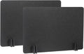 PATIKIL Desk Divider, 2 Set 24 x 16 Inch Acoustic Freestanding Desk Divider Desk Privacy Panel with 8 Pcs Support Feet for Library Office Workstation, Black