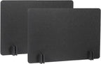 PATIKIL Desk Divider, 2 Set 24 x 16 Inch Acoustic Freestanding Desk Divider Desk Privacy Panel with 8 Pcs Support Feet for Library Office Workstation, Black