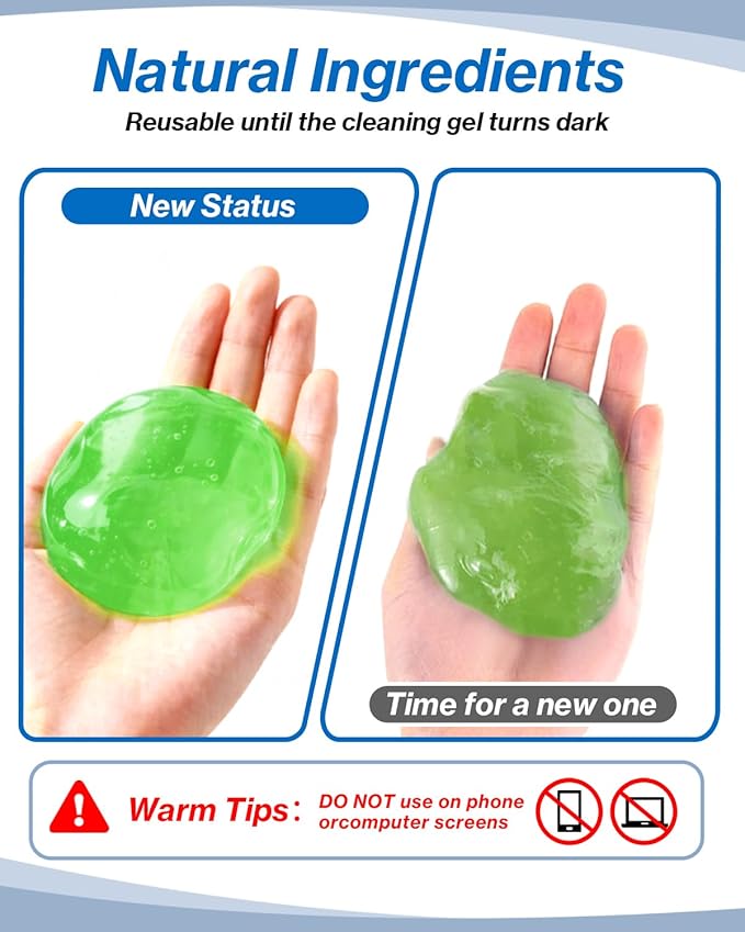 ALLGUO Car Cleaner Gels 4 Pack, Universal Dust Cleaner Putty Cleaner Slime, Cleaning Gel for Interior Detailing PC Keyboard, Auto Detailing Tools Car Cleaning Supplies Gift for Men Women, 320g
