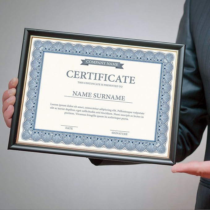 Elite Blue & White Parchment Certificate Papers - Pack of 100, Laser Printer Compatible, for Office, Business Awards, Graduation, School Diplomas, 8-1/2" x 11" on 60 lb. Text Stock