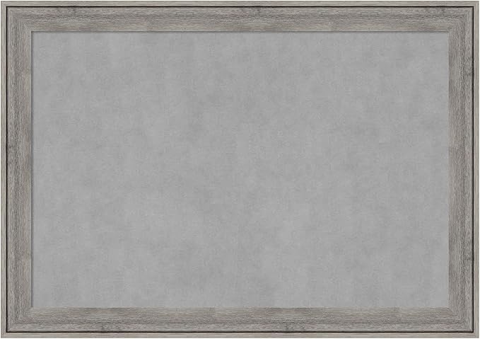 Amanti Art Grey Framed Magnetic Board 29x41 Large Vision Board for use with Magnets, 100% Metal Sheet to Display Items as Office Decor or for Home Organization in mudroom, Kitchen or Kids Room